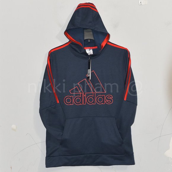 adidas boys youth fleece tech hoodie in Navy